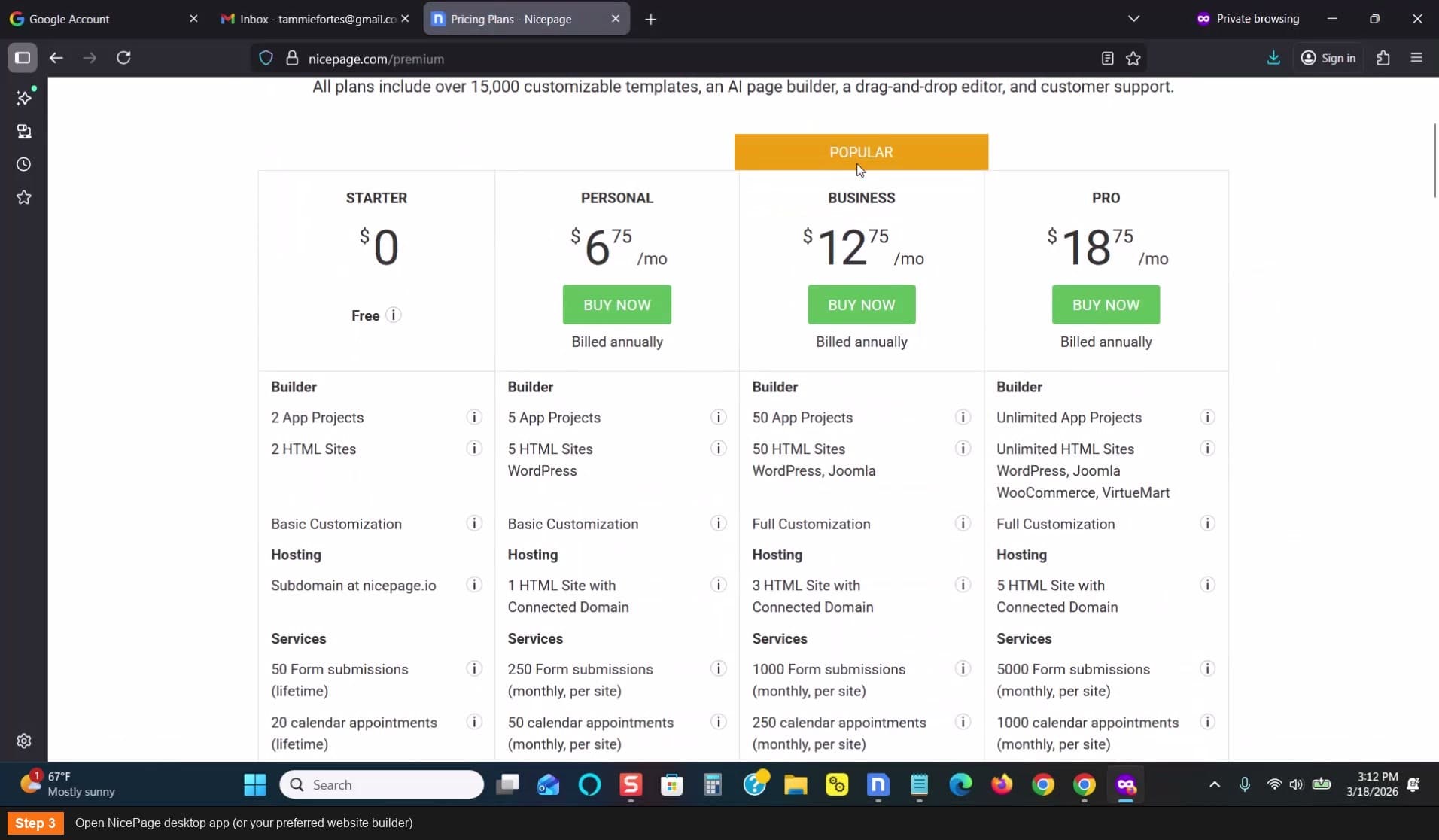Open NicePage desktop app