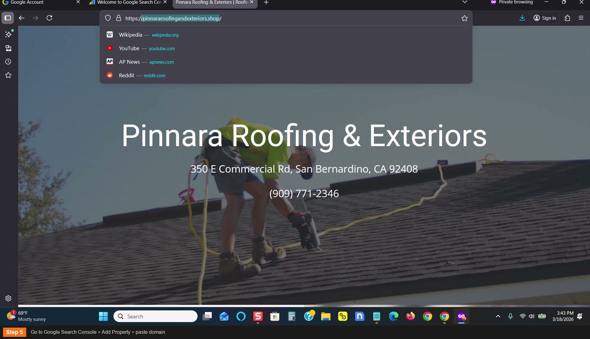 Go to Search Console > Add Property