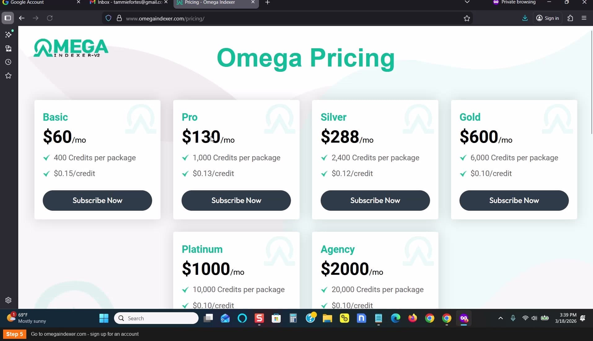Go to omegaindexer.com